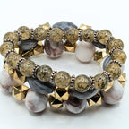Beaded Bracelets for Women Jewelry Boho Beaded 3 Stacked Set image 2