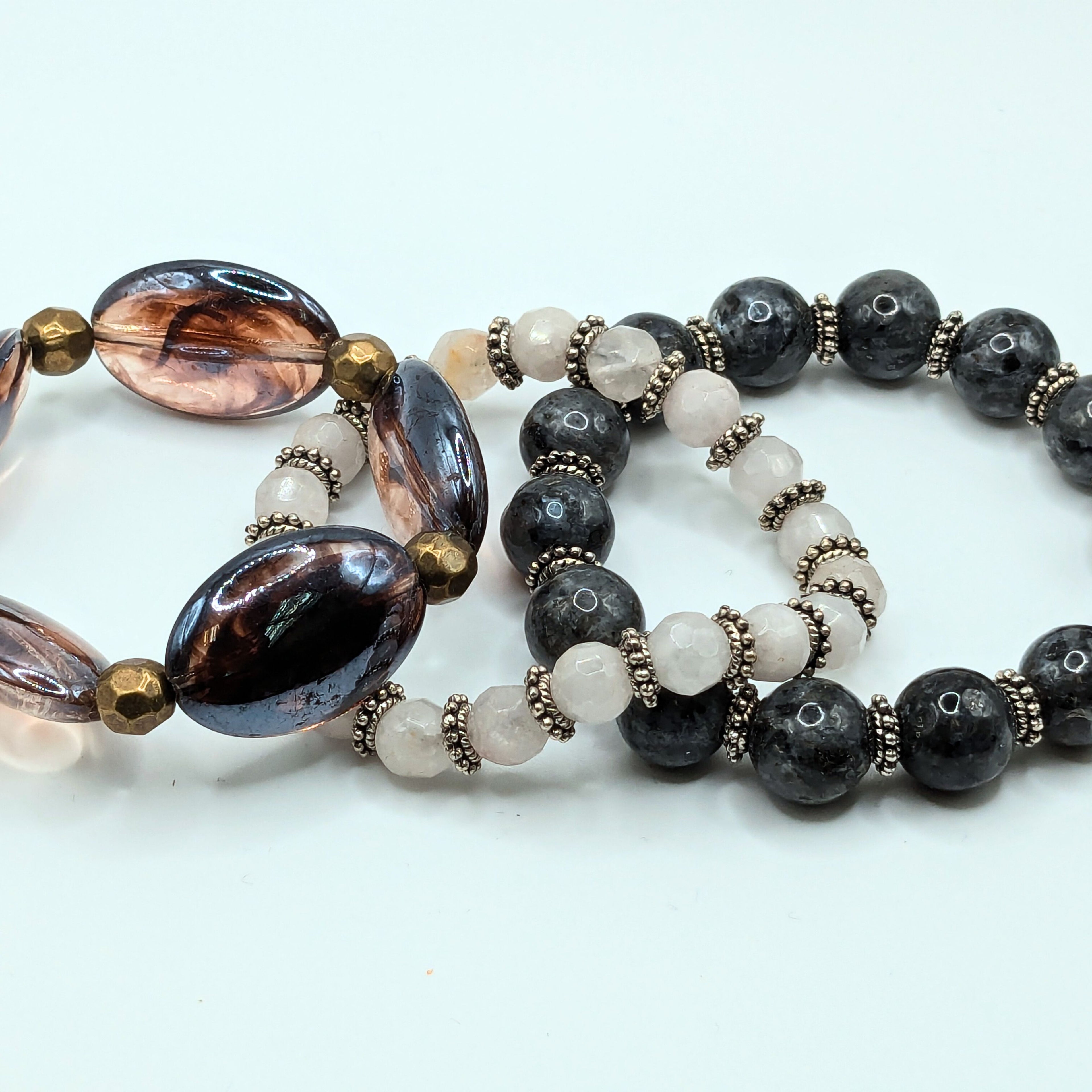 Mixed Beaded Bracelets for Women Jewelry Boho Beaded 3 Stacked Set image 1