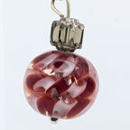 Red Marbled Dangle Earrings image 4