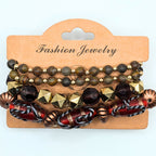 Mixed Beaded Bracelets for Women Jewelry Boho Beaded 4 Stacked Set image 4