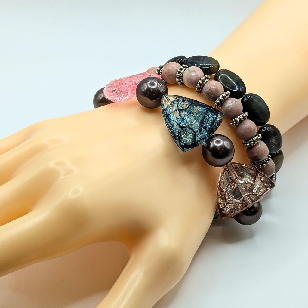 Beaded Bracelets for Women Jewelry Boho Beaded 3 Stacked Set image 0