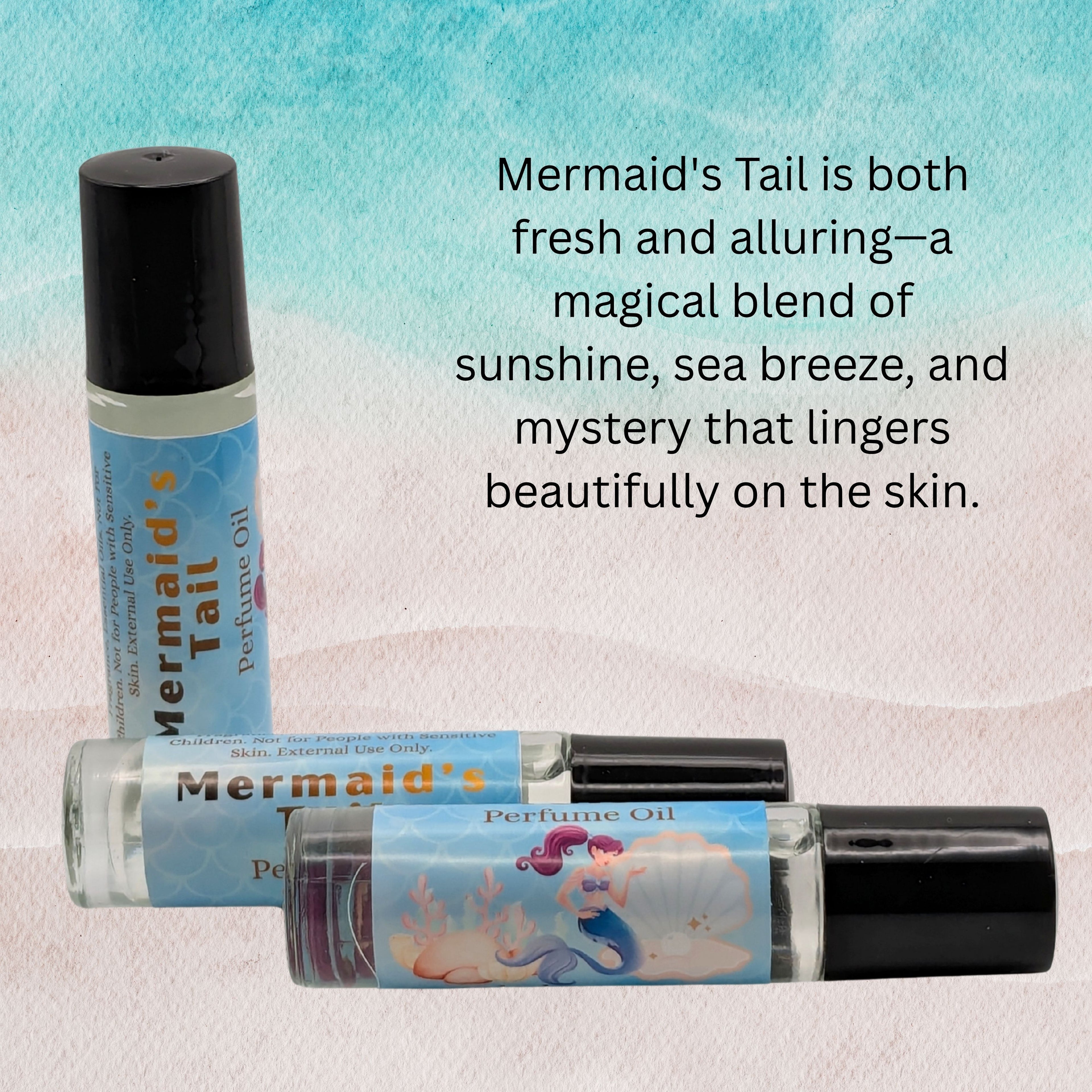 Mermaid's Tail Perfume Oil | Ocean Inspired Fragrance | Melon, Bergamot image 1