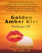 Golden Amber Kiss Perfume Oil, Ambrosia Pear Honey Scent, 7ml Rollerball image 3