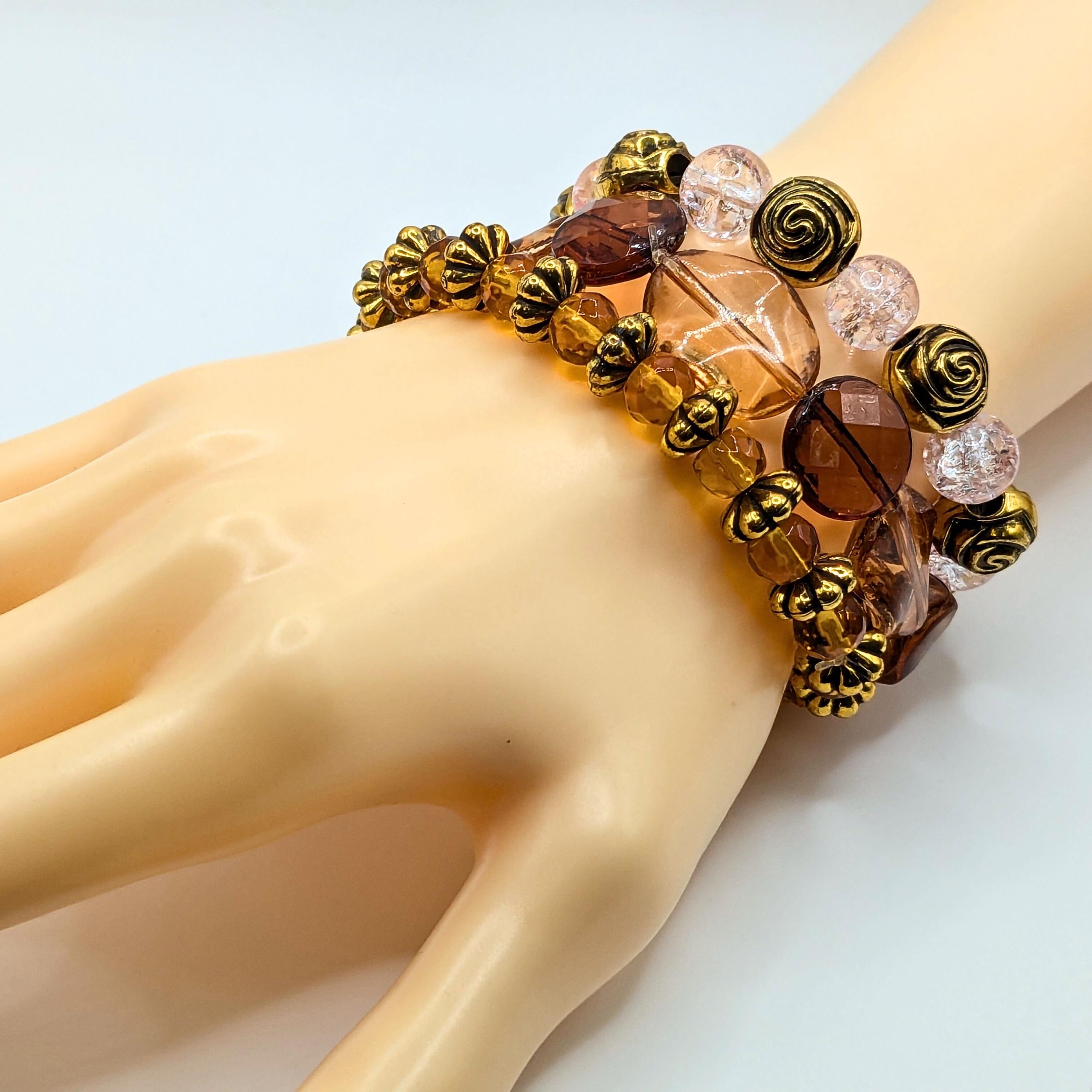 Beaded Bracelets for Women Jewelry Boho Beaded 3 Stacked Set image 0