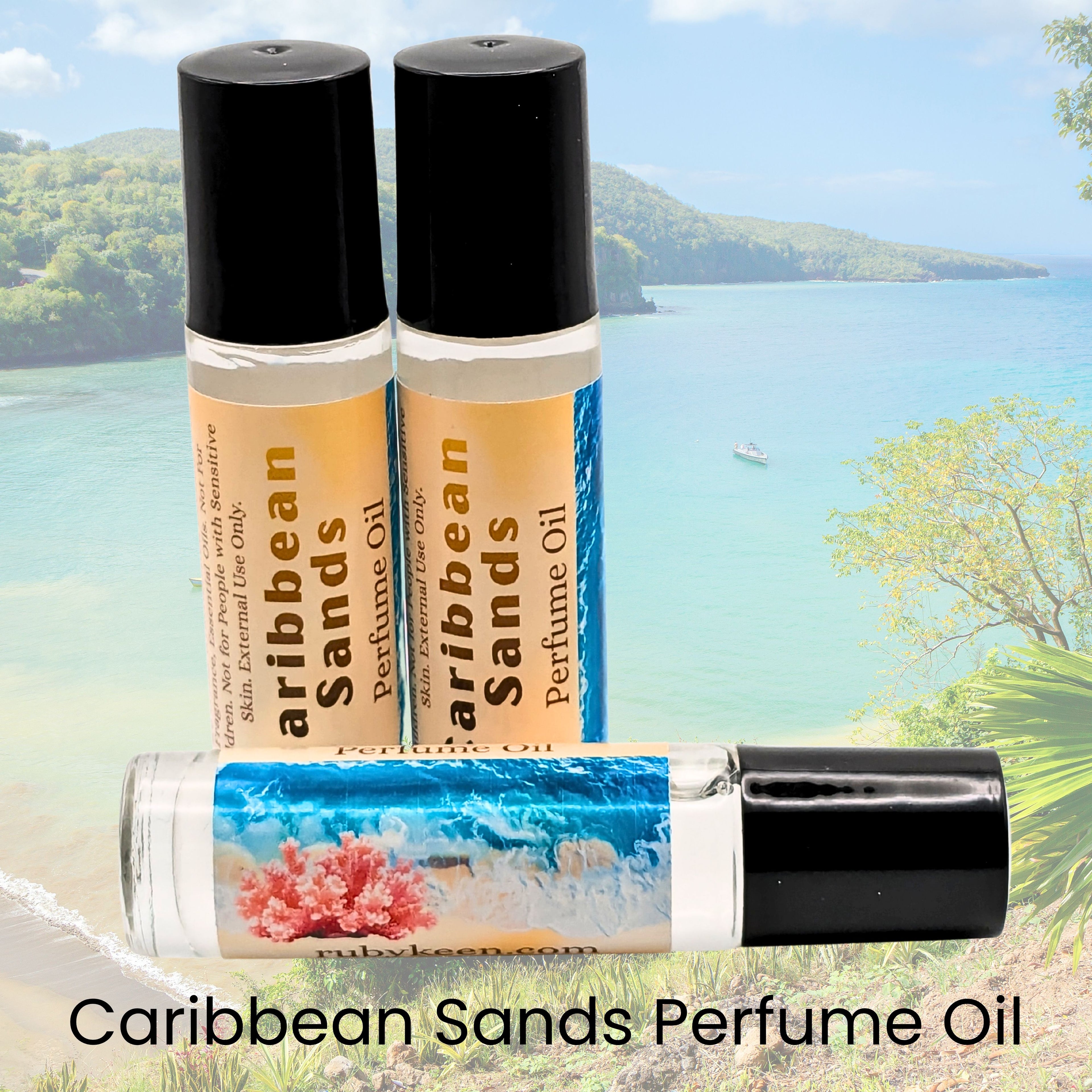 Caribbean Sands Perfume Oil | Tropical Fruit Fragrance | Tonka Bean Scent image 0