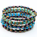 Light Blue Beaded Bracelets for Women Jewelry Boho Beaded 5 Stacked Set image 0