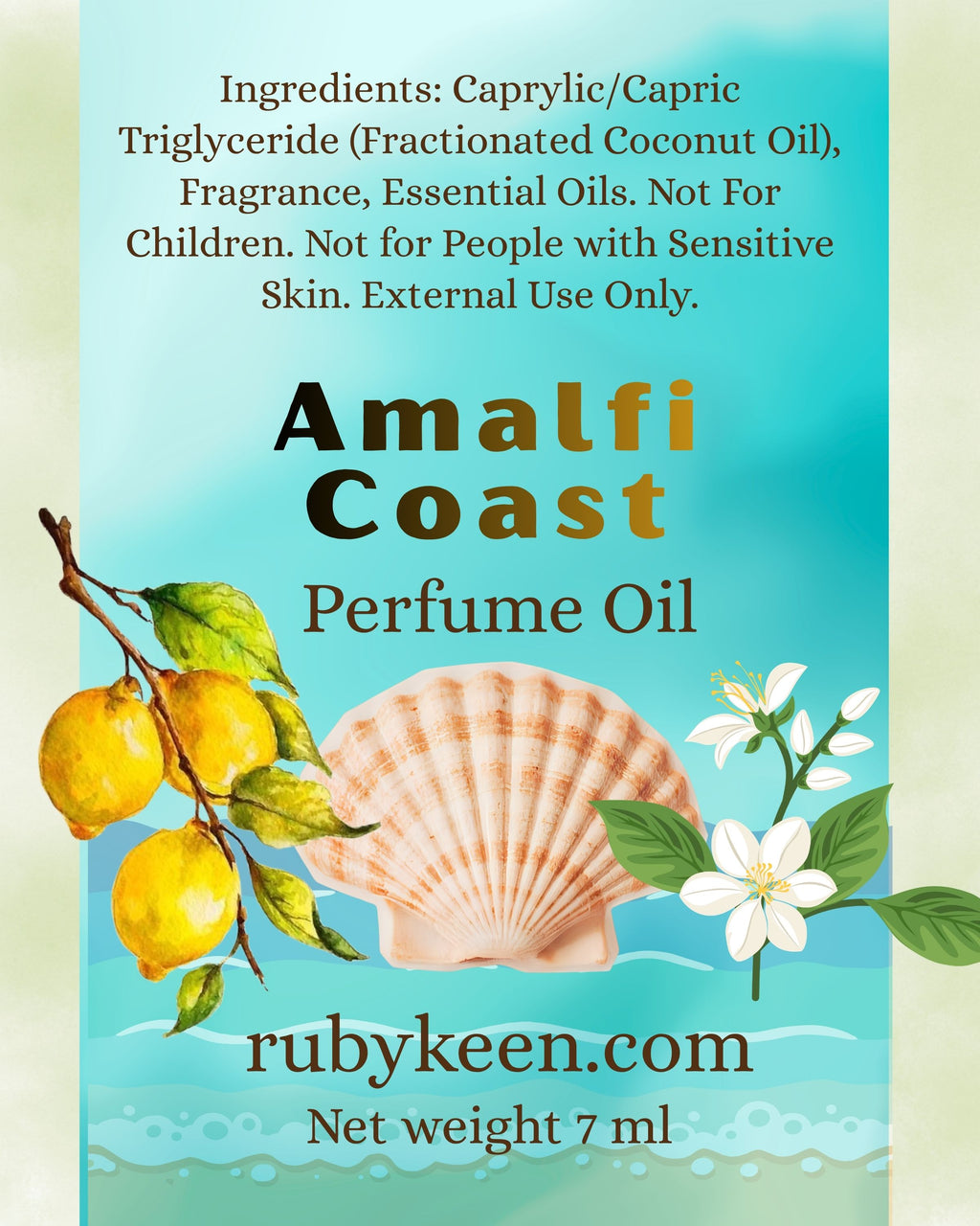 Amalfi Coast Perfume Oil | Citrus Sea Breeze Fragrance | 7 ml Roll On Perfume image 3