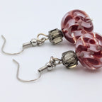 Red Marbled Dangle Earrings image 2