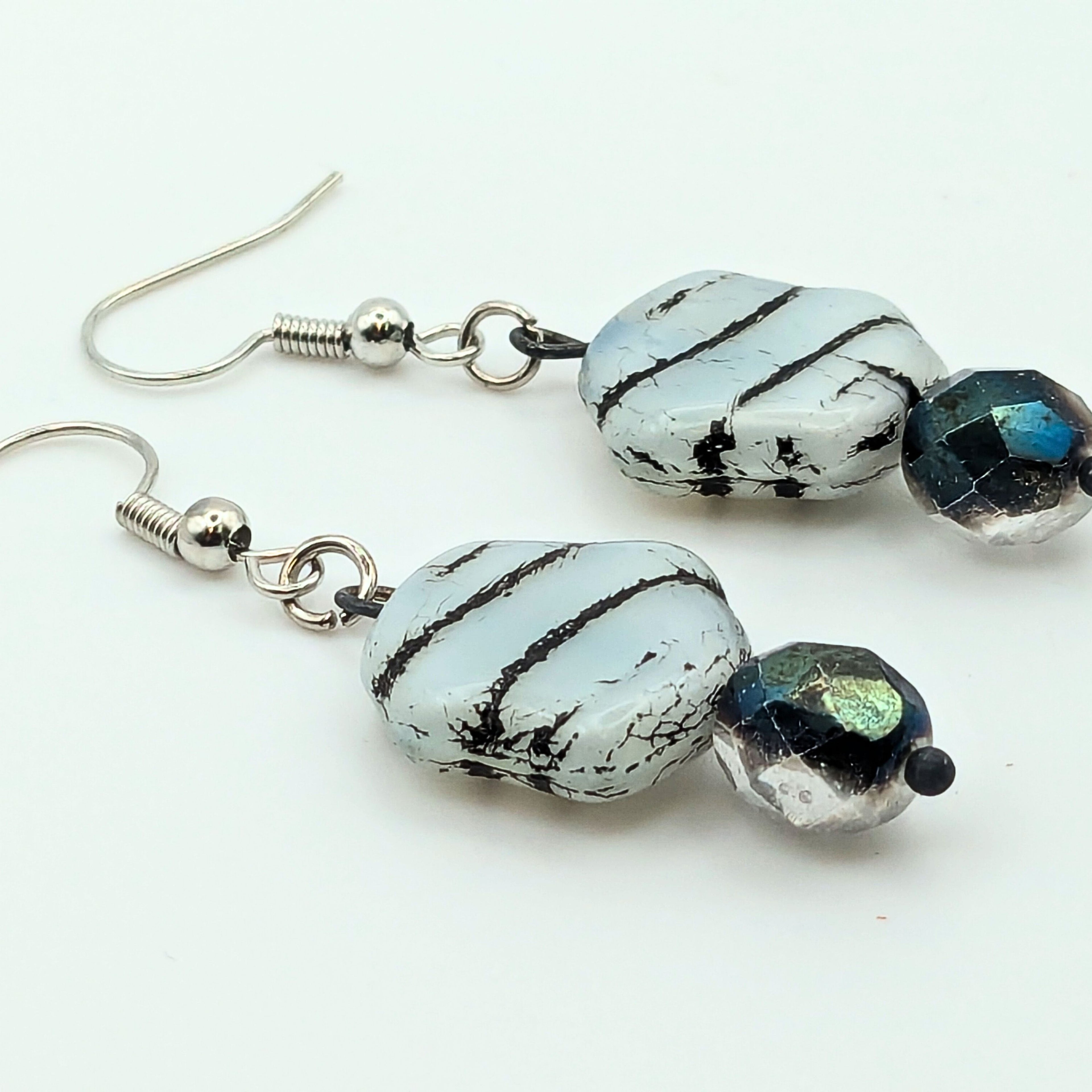 Zebra Stripe Dangle Earrings image 3