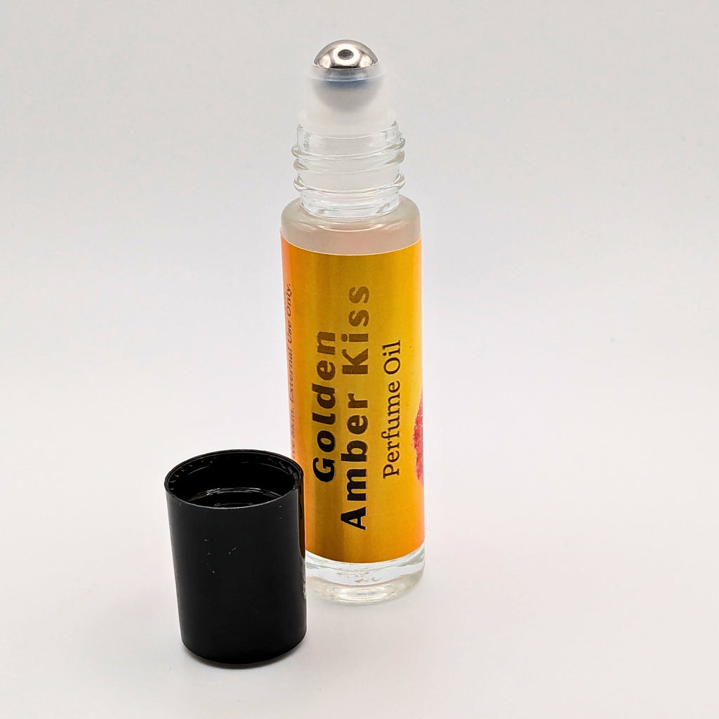Golden Amber Kiss Perfume Oil, Ambrosia Pear Honey Scent, 7ml Rollerball image 4
