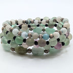 Gemstone Beaded Bracelets for Women Jewelry Boho Beaded 4 Stacked Set image 4
