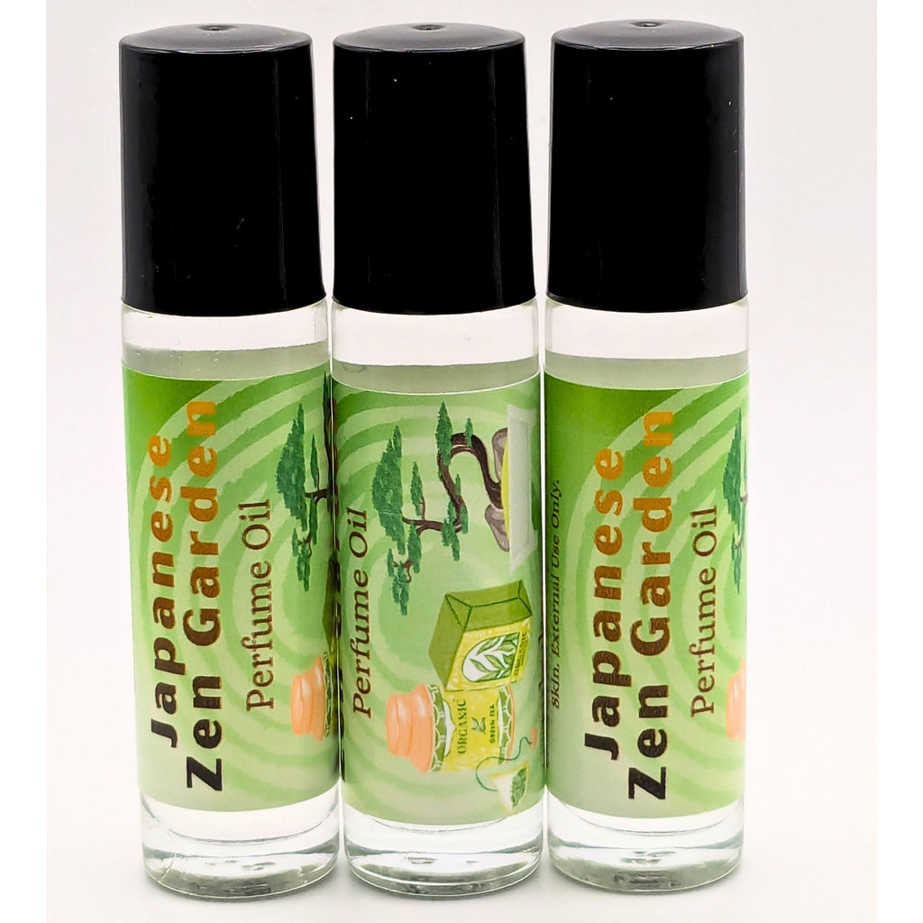 Japanese Zen Garden Perfume Oil | Fresh Green Tea Floral Scent | 7 ml Roll On image 5
