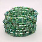 Chunky 7 Layer Beaded Wrap Cuff Bracelet image 0