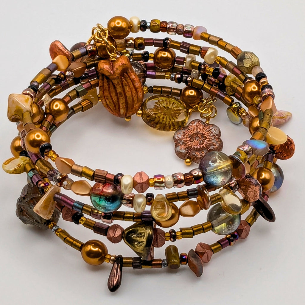 Elegant Fall Beaded Wrap Bracelet image 4