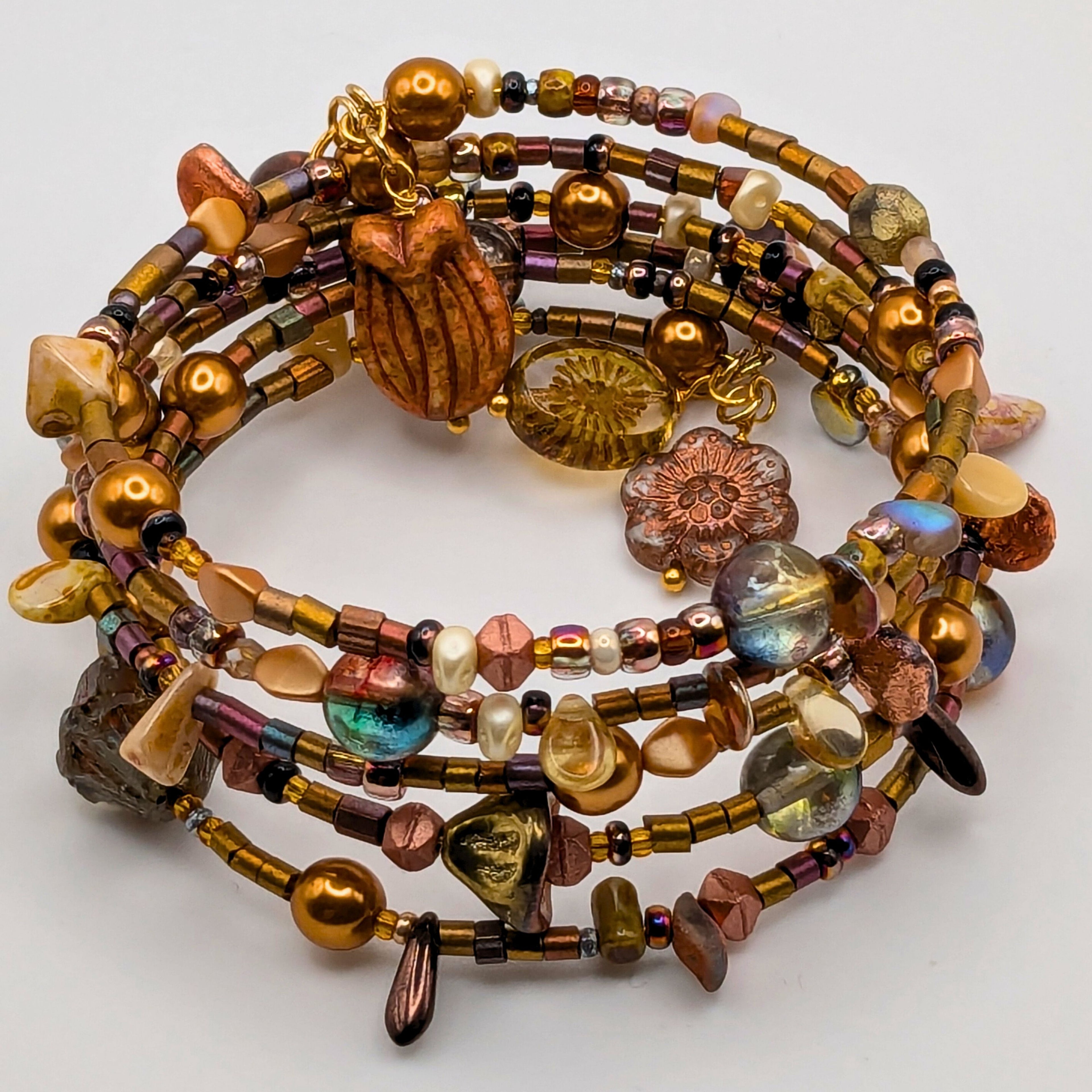 Elegant Fall Beaded Wrap Bracelet image 4