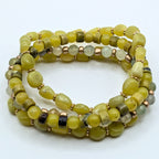 Lime Green Beaded Bracelets for Women Jewelry Boho Beaded 4 Stacked Set image 4