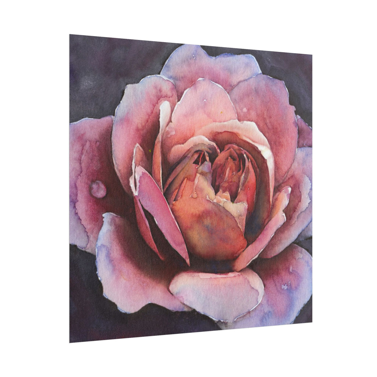 Pink Rose Wall Art, Watercolor Rose Poster, Pink Floral Art Print, Romantic Flower Wall Decor, Botanical Artwork, Rose Lover Gift