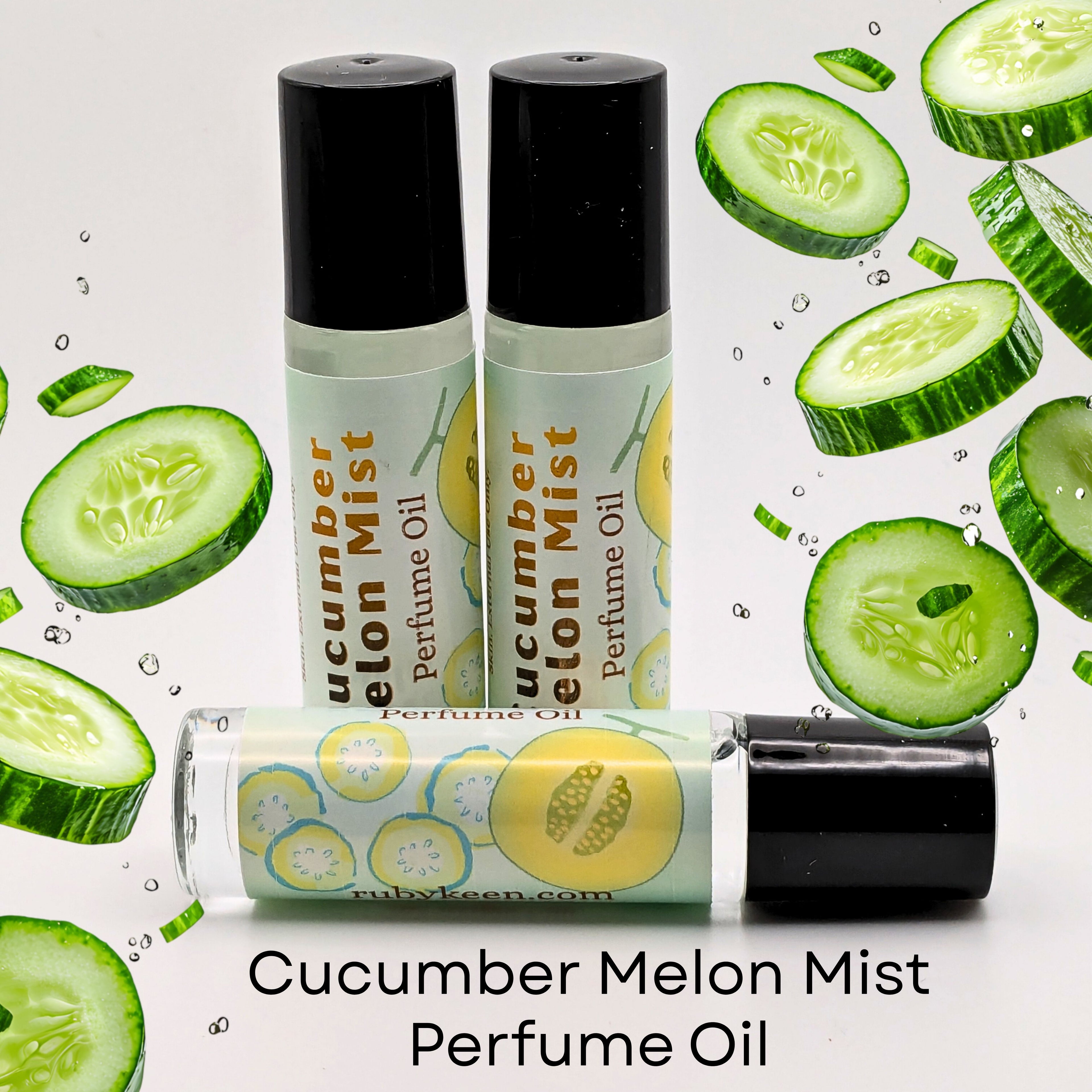 Cucumber Melon Perfume Oil | Green Tea, Fresh Scent | 7ml Rollerball image 0