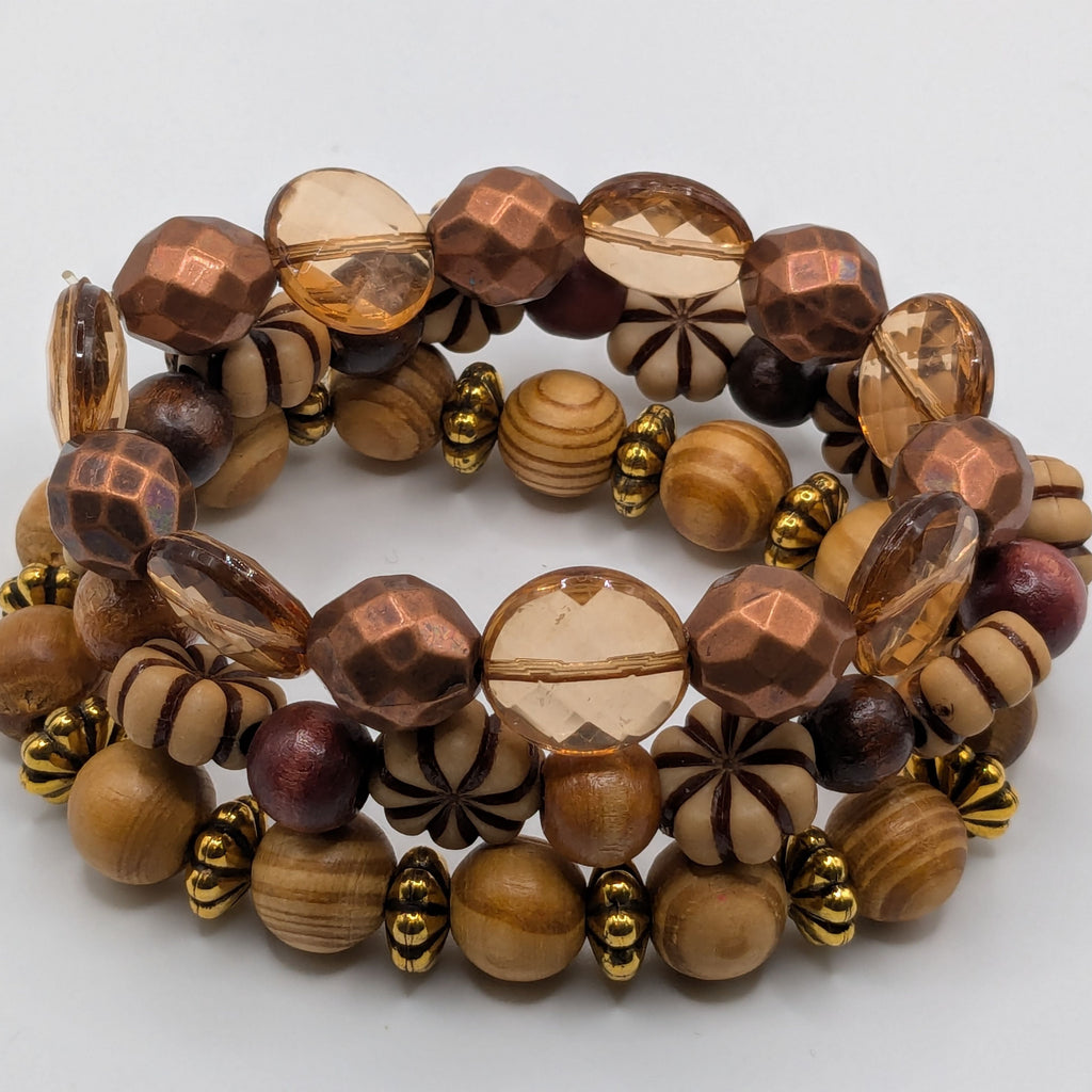 Beaded Bracelets for Women Jewelry Boho Beaded 3 Stacked Set image 2