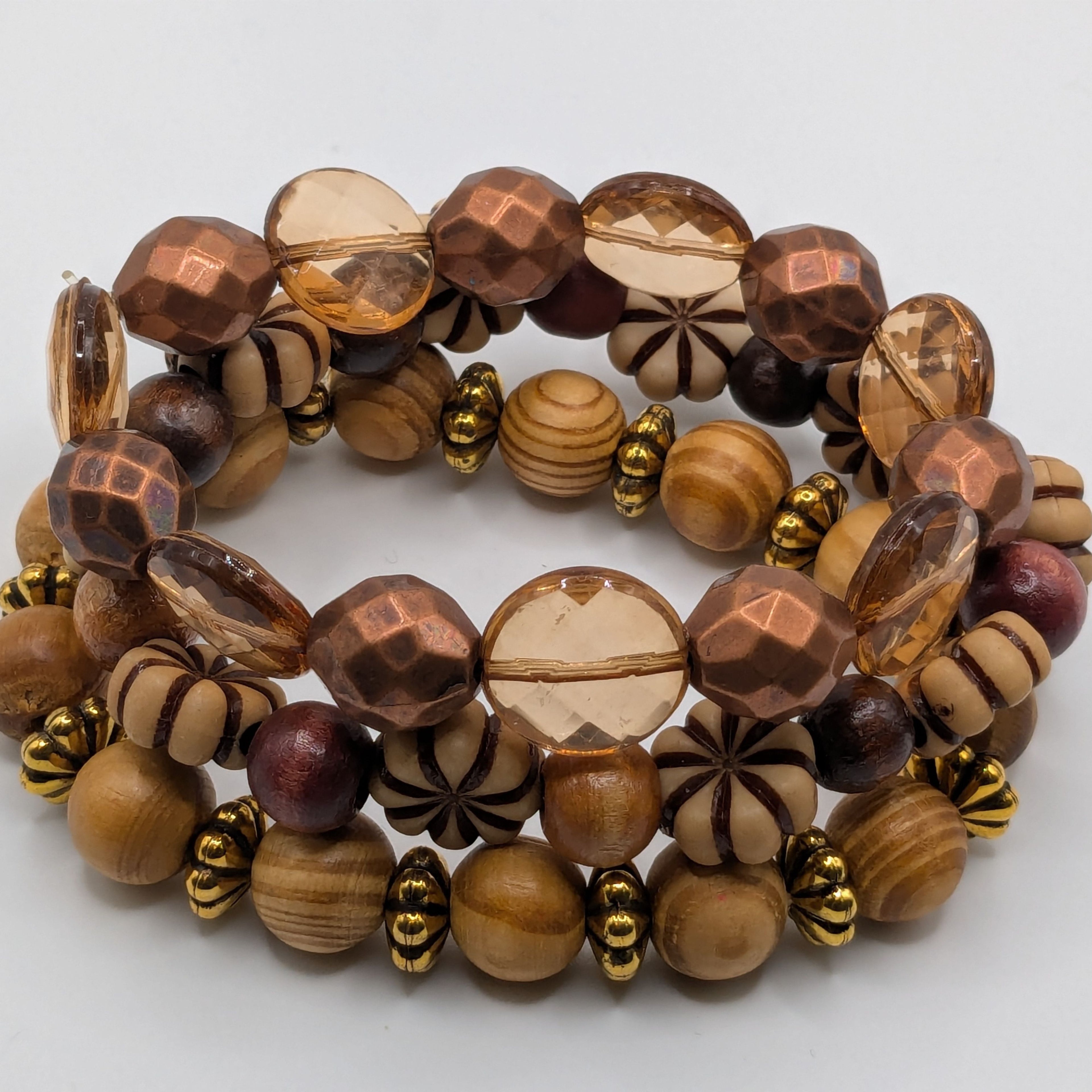 Beaded Bracelets for Women Jewelry Boho Beaded 3 Stacked Set image 2