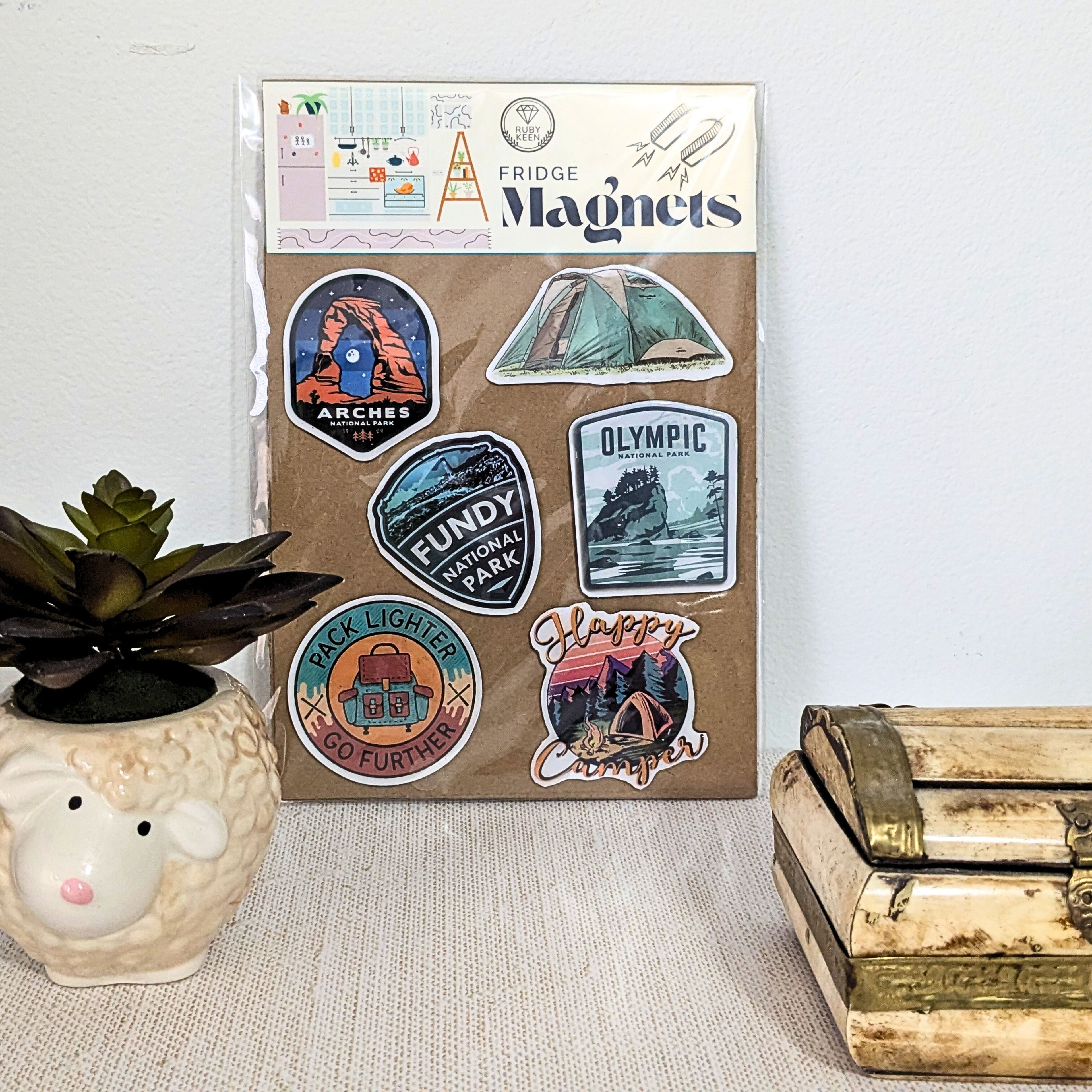 Travel Fridge Magnets – National Parks Camping Decor – Road Trip Kitchen image 3