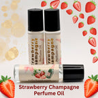 Strawberry Champagne Perfume Oil | Sweet Fruity Musk Scent | 7ml Rollerball image 0