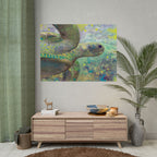 Tropical Sea Turtle Watercolor Poster, Underwater Turtle Wall Art, Ocean Fine Art Print, Tropical Beach Decor, Sea Life Gift