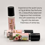 Fig & White Tea Perfume Oil | Fresh Botanical Fragrance | Clean Tea Scent image 1