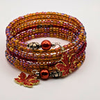 Turning Fall Leaves Beaded Wrap Bracelet image 2