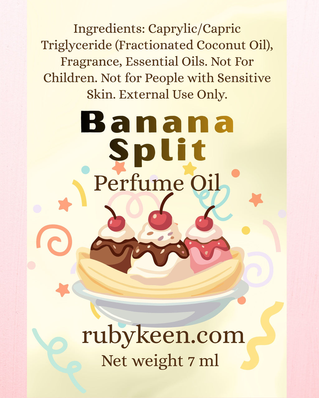 Banana Split Perfume Oil | Banana, Strawberry & Chocolate Fragrance | Roll-On image 5