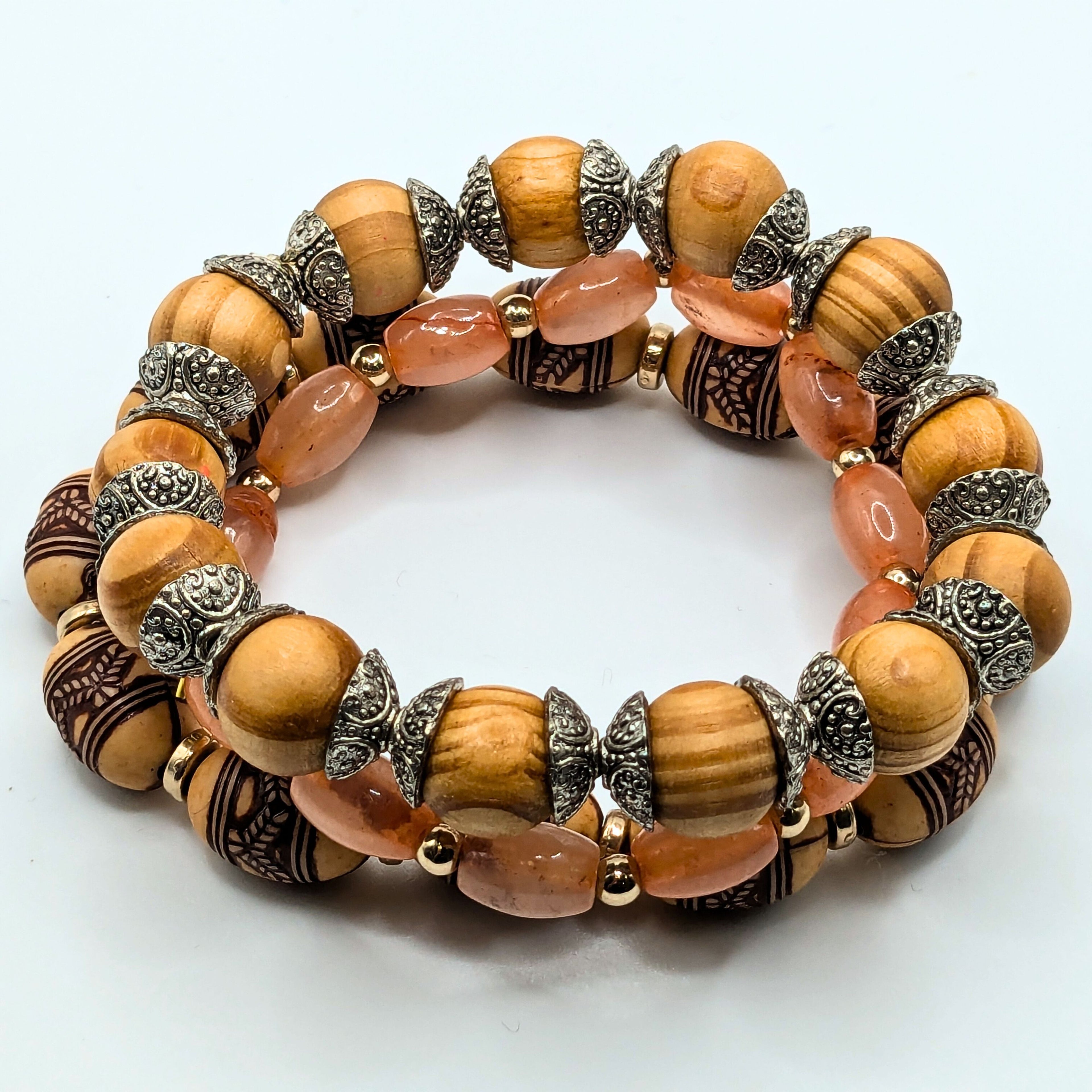 Beaded Bracelets for Women Jewelry Boho Beaded 3 Stacked Set image 3