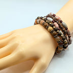 Mixed Beaded Bracelets for Women Jewelry Boho Beaded 5 Stacked Set image 2