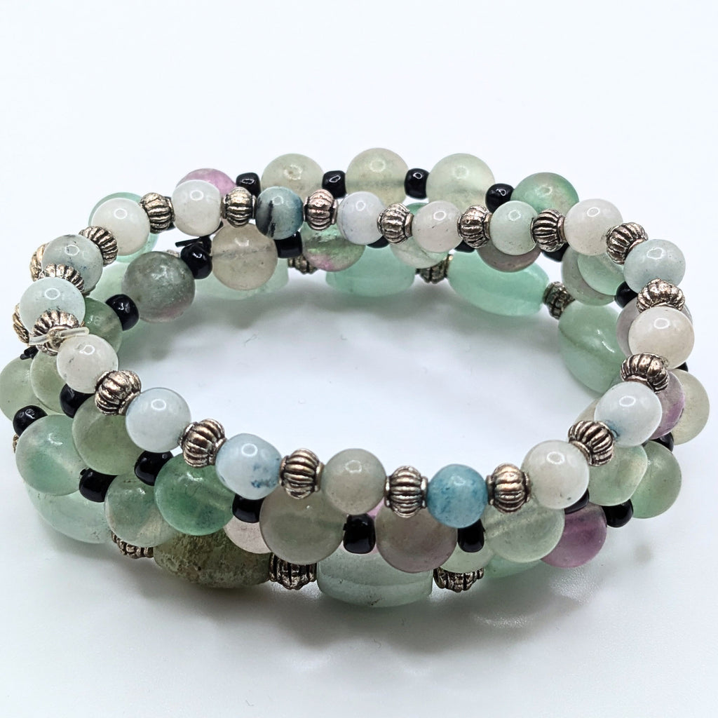 Gemstone Beaded Bracelets for Women Jewelry Boho Beaded 4 Stacked Set image 1