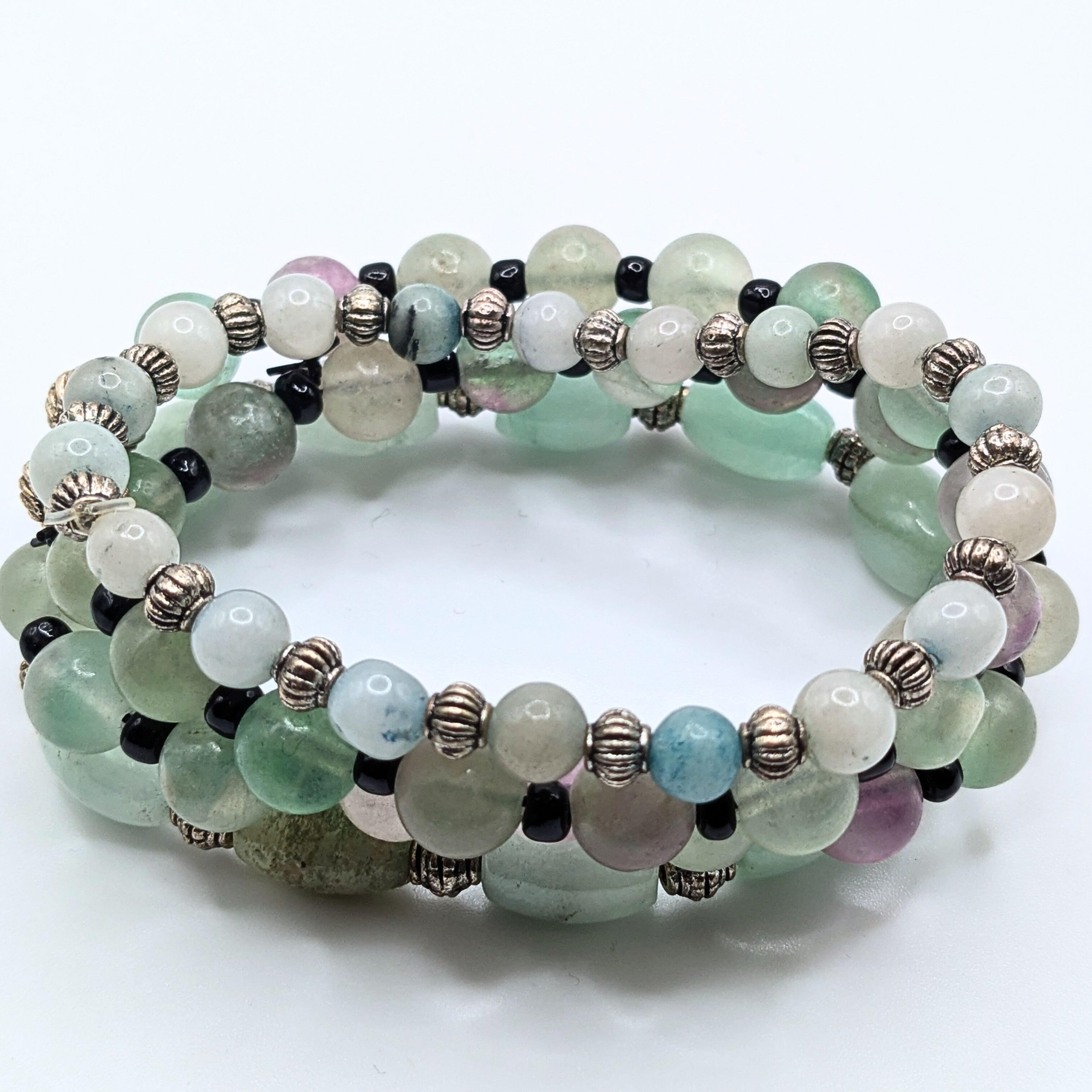 Gemstone Beaded Bracelets for Women Jewelry Boho Beaded 4 Stacked Set image 1