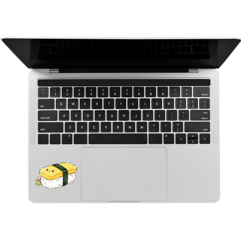 Kawaii Tamago Nigiri Egg Sushi Die-Cut Sticker — Cute Japanese Food Waterproof Laptop Decal