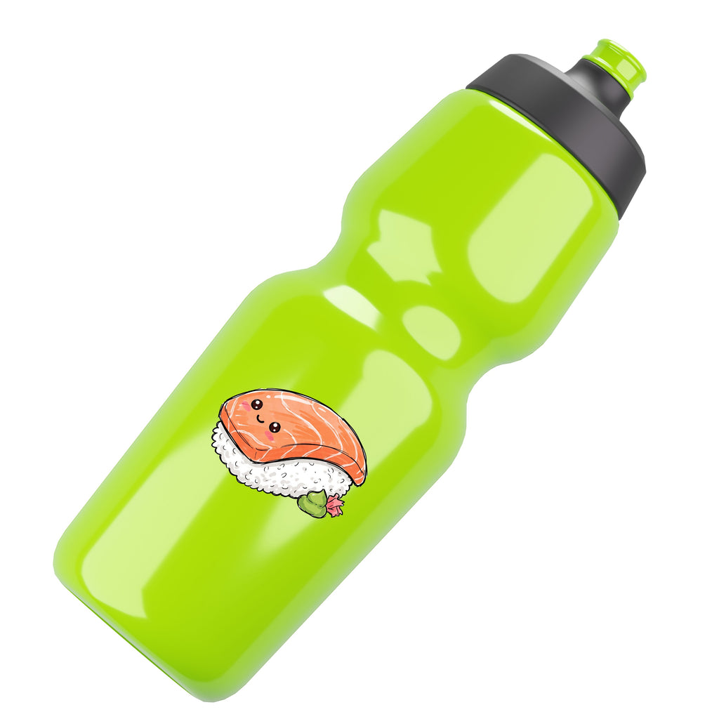 Kawaii Salmon Nigiri Sticker — Cute Sushi Waterproof Die-Cut Sticker for Laptops & Water Bottles