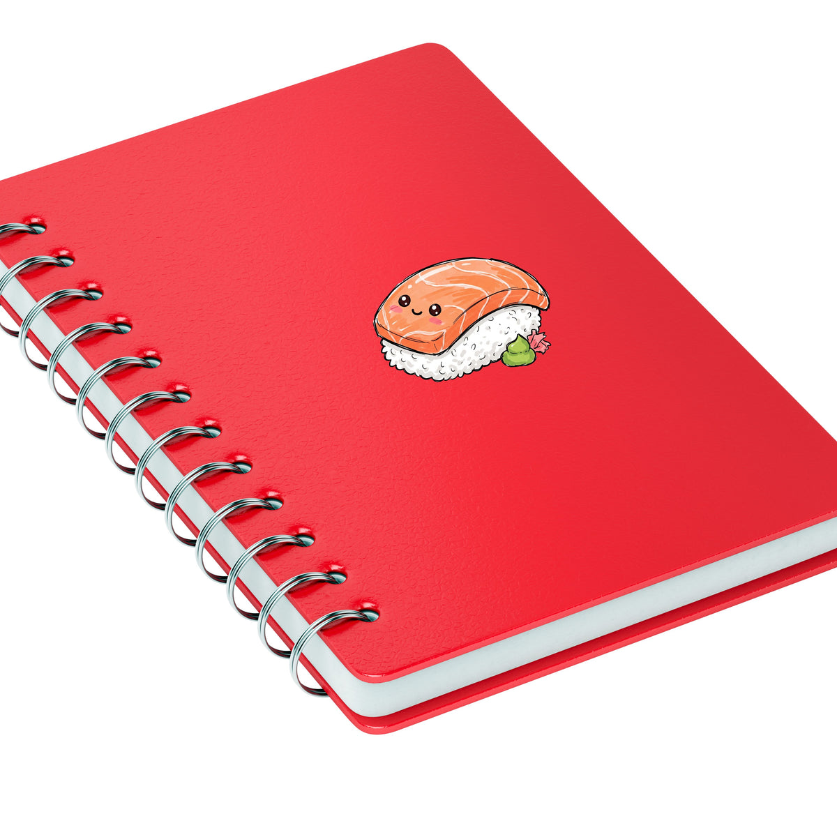 Kawaii Salmon Nigiri Sticker — Cute Sushi Waterproof Die-Cut Sticker for Laptops & Water Bottles