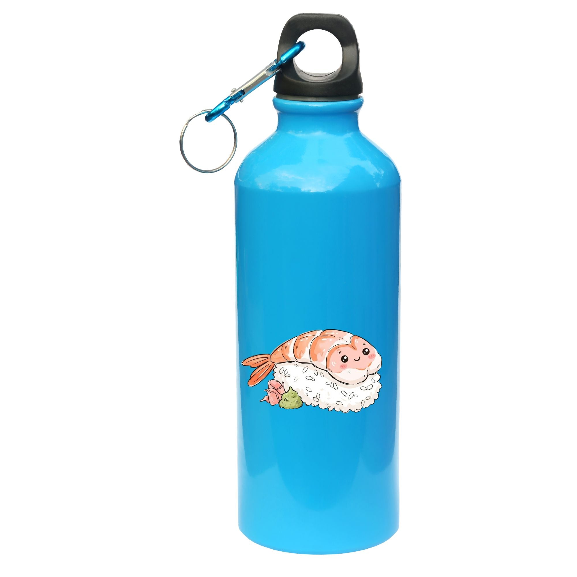 Kawaii Shrimp Sushi Die-Cut Sticker — Cute Seafood Sushi Waterproof Decal for Laptops & Journals