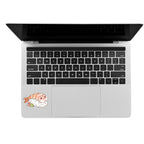 Kawaii Shrimp Sushi Die-Cut Sticker — Cute Seafood Sushi Waterproof Decal for Laptops & Journals