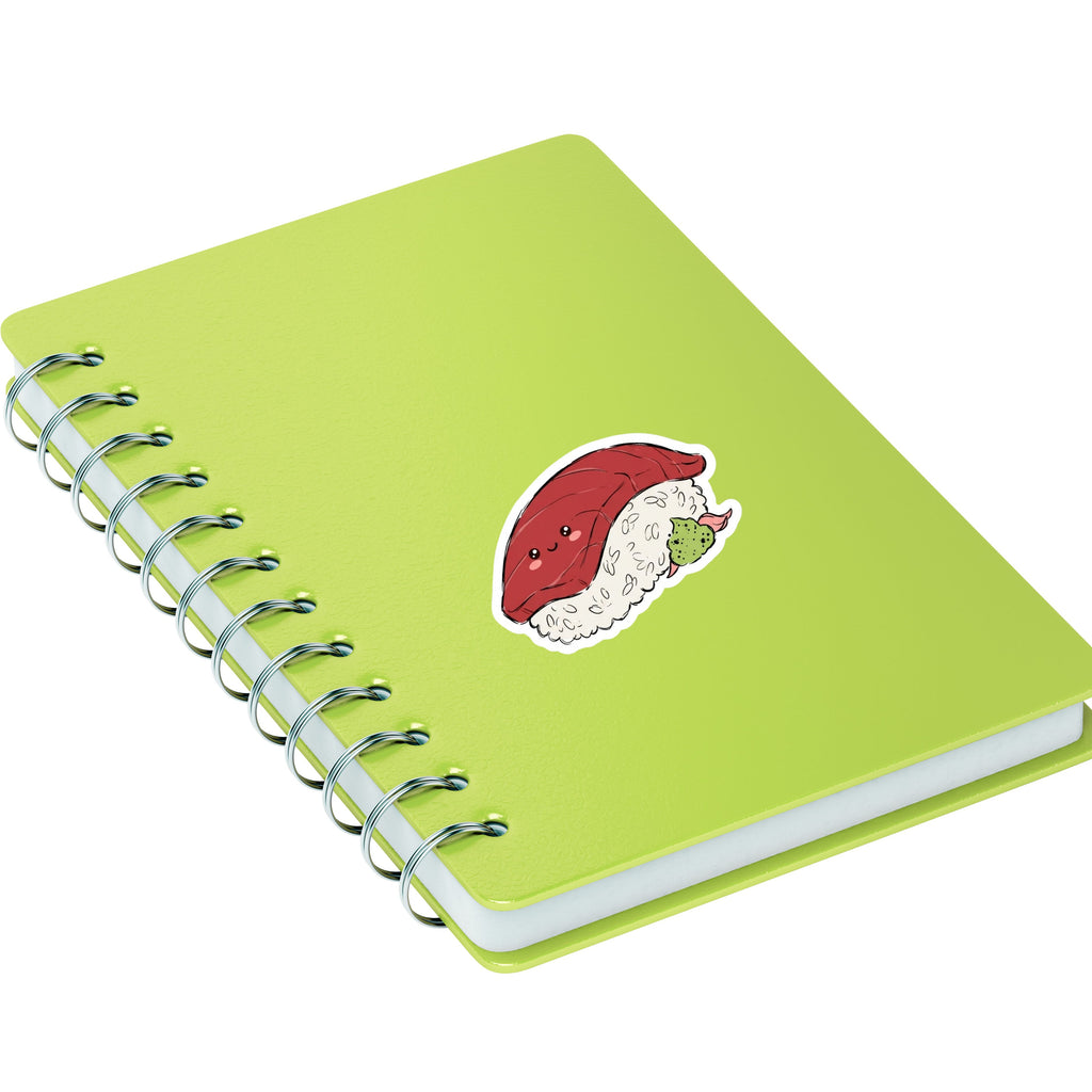Kawaii Tuna Nigiri Die-Cut Sticker — Cute Sushi Waterproof Laptop & Water Bottle Decal