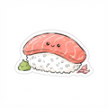 Kawaii Tuna Nigiri Die-Cut Sticker — Cute Sushi Waterproof Laptop Decal