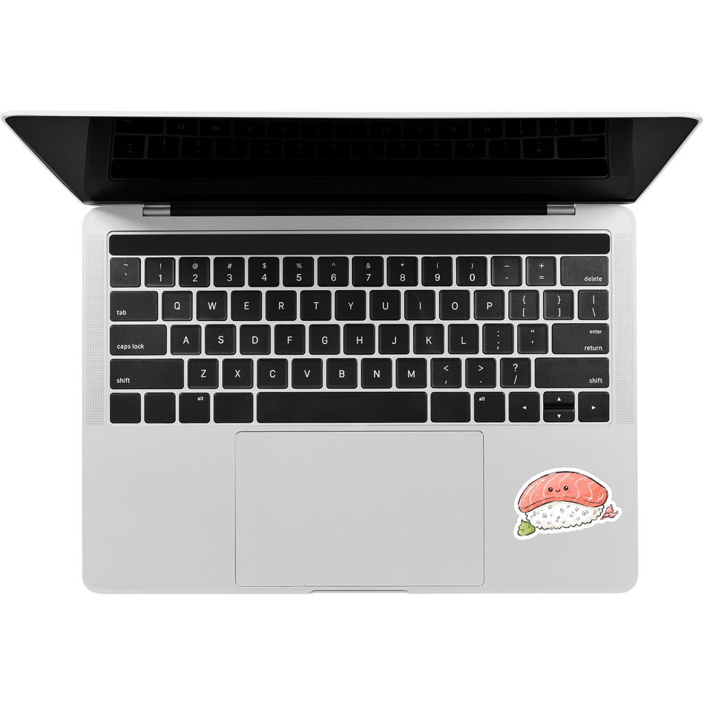 Kawaii Tuna Nigiri Die-Cut Sticker — Cute Sushi Waterproof Laptop Decal