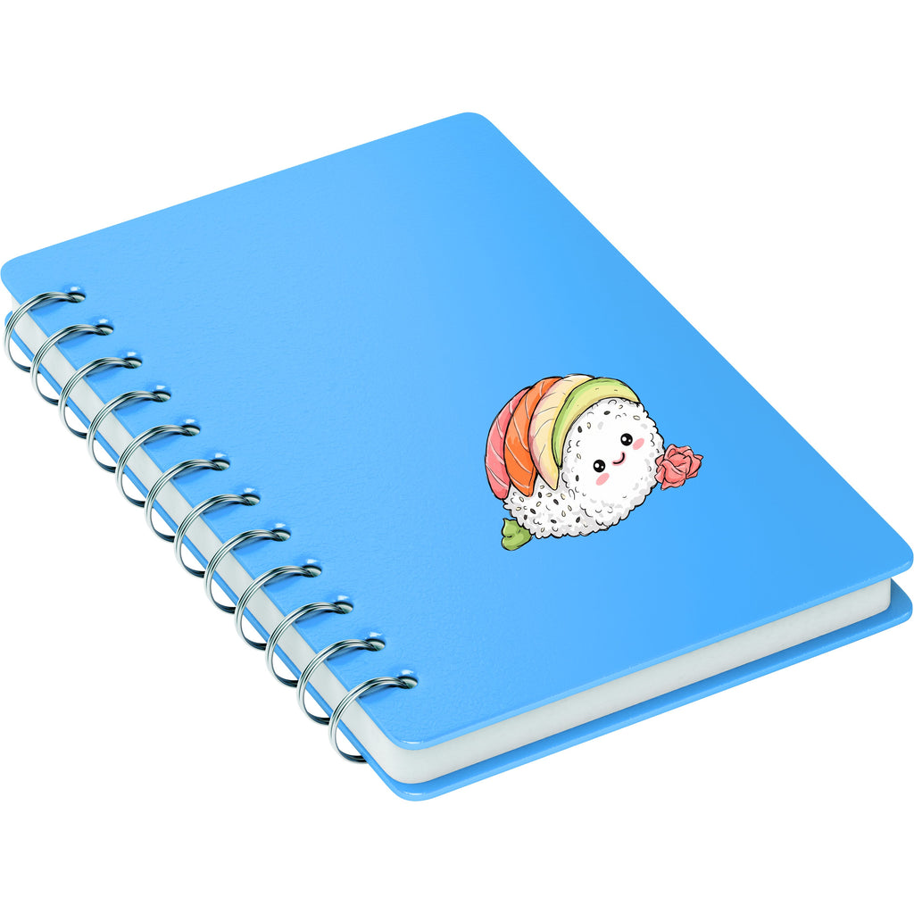 Kawaii Sushi Rainbow Roll Die-Cut Waterproof Sticker — Cute Smiling Nigiri Decal