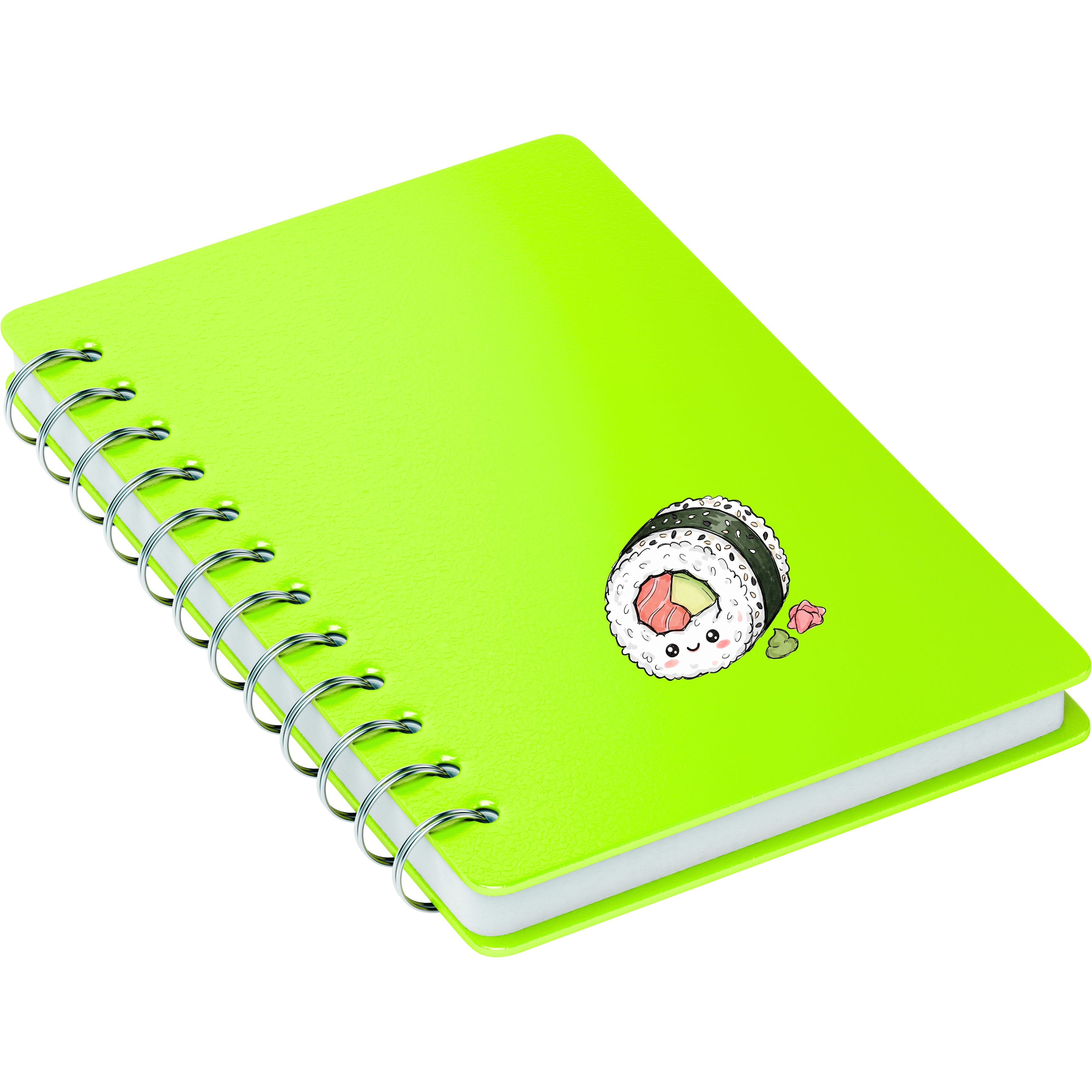 Kawaii California Sushi Roll Die-Cut Waterproof Sticker — Cute Smiling Sushi With Wasabi & Ginger Decal