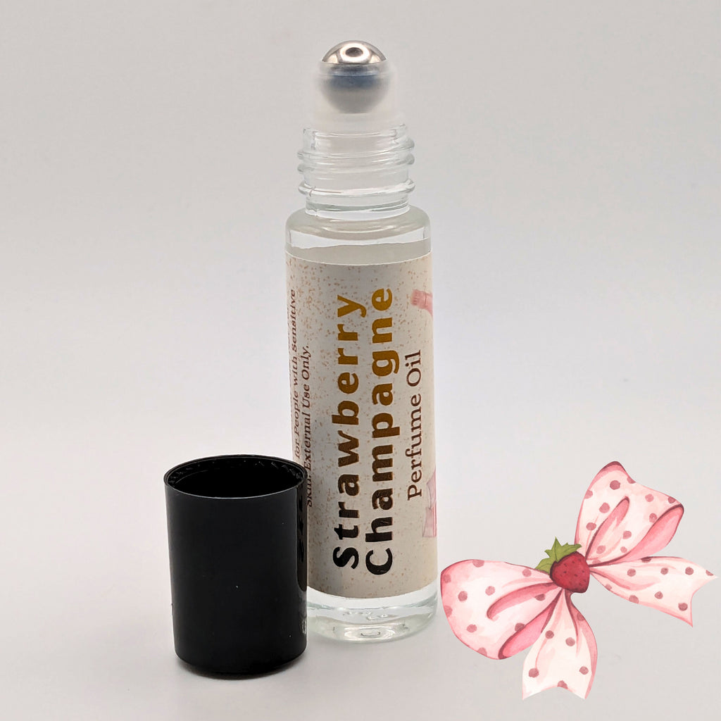 Strawberry Champagne Perfume Oil | Sweet Fruity Musk Scent | 7ml Rollerball image 3