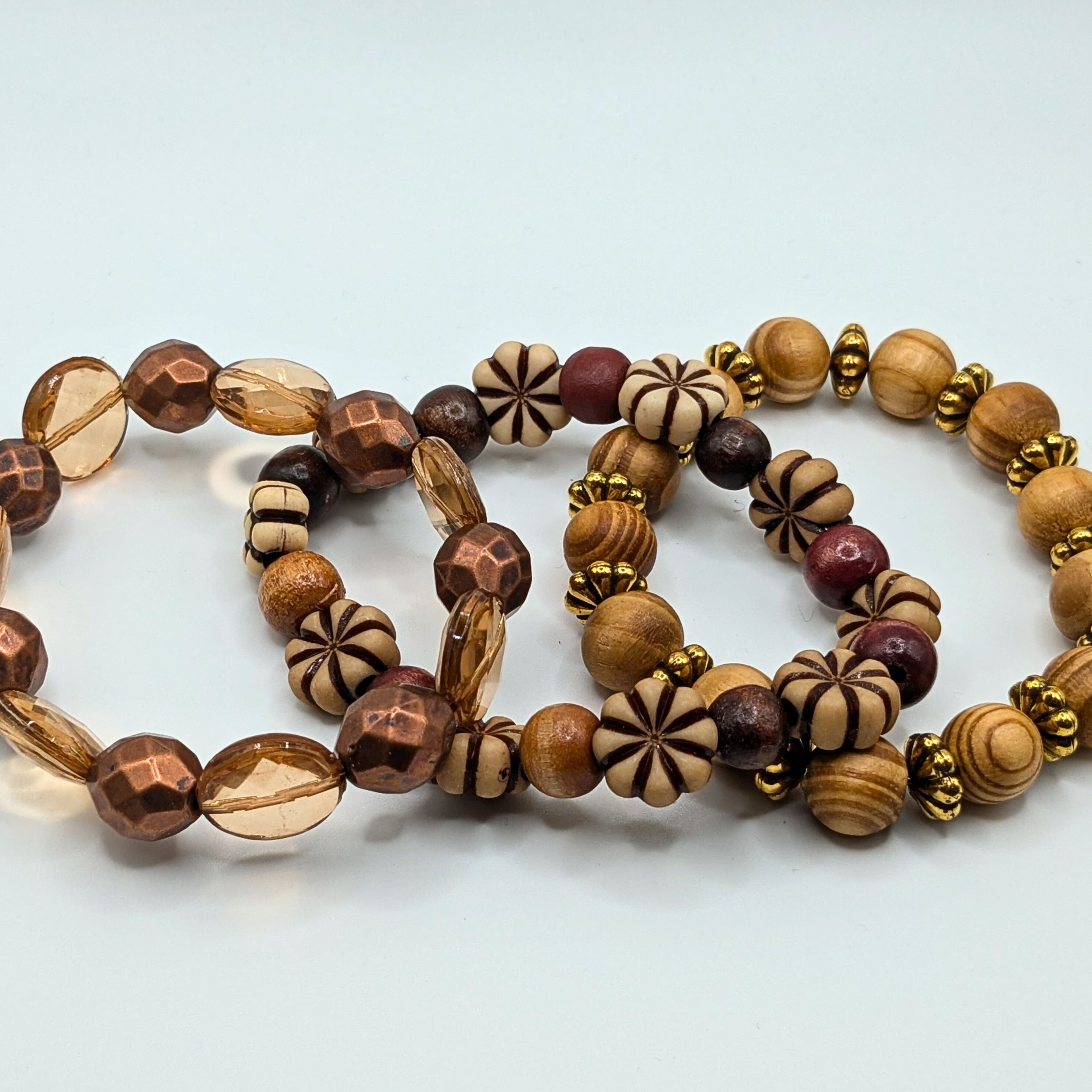 Beaded Bracelets for Women Jewelry Boho Beaded 3 Stacked Set image 4