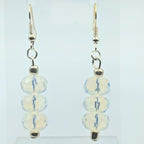 Clear Crystal Stacked Dangle Earrings image 2