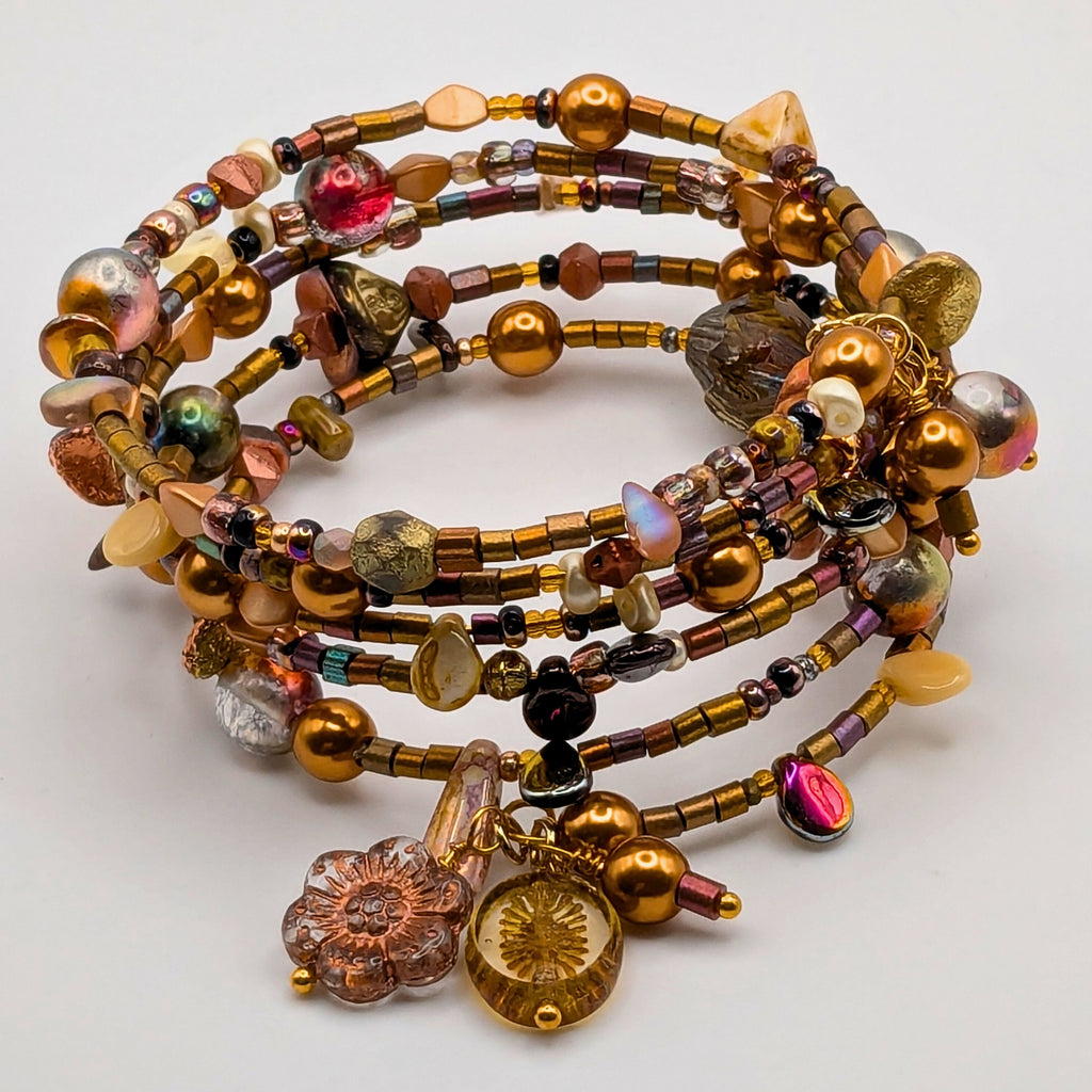 Elegant Fall Beaded Wrap Bracelet image 2
