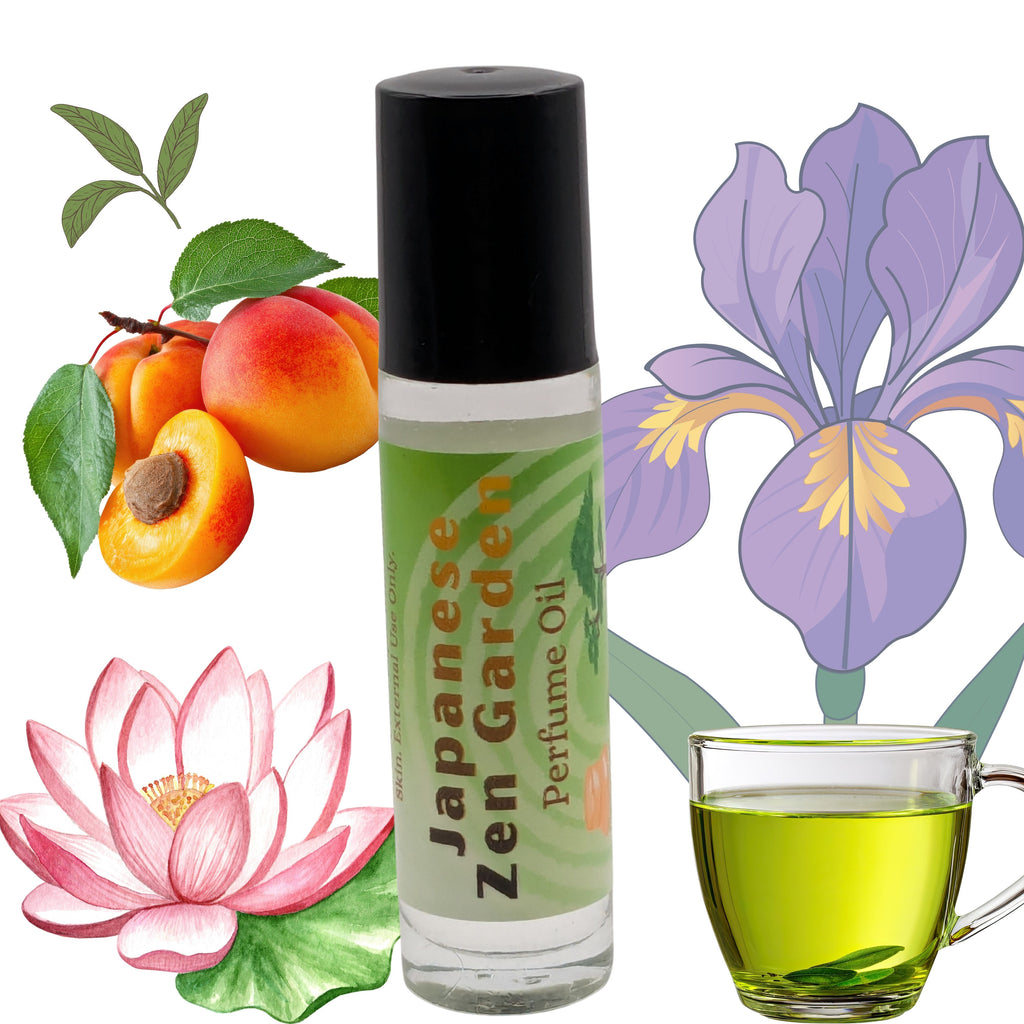 Japanese Zen Garden Perfume Oil | Fresh Green Tea Floral Scent | 7 ml Roll On image 2