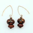 Burnt Orange Dangle Earrings image 2